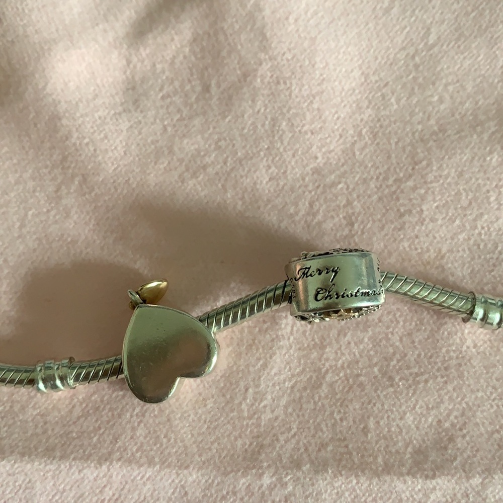 Pandora set (2) Two-Tone charms Gold - Picture 2 of 4
